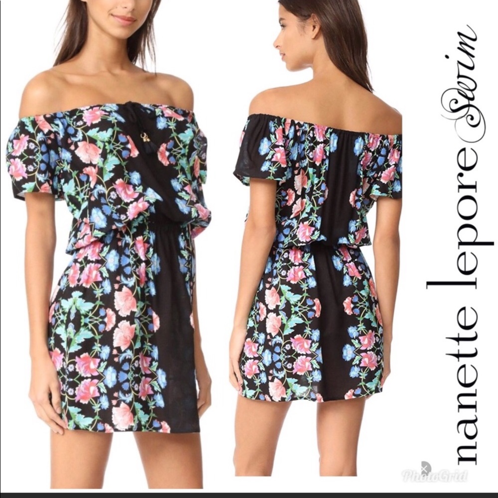 COPY - Nanette Lepore off the Shoulder swimsuit cover up